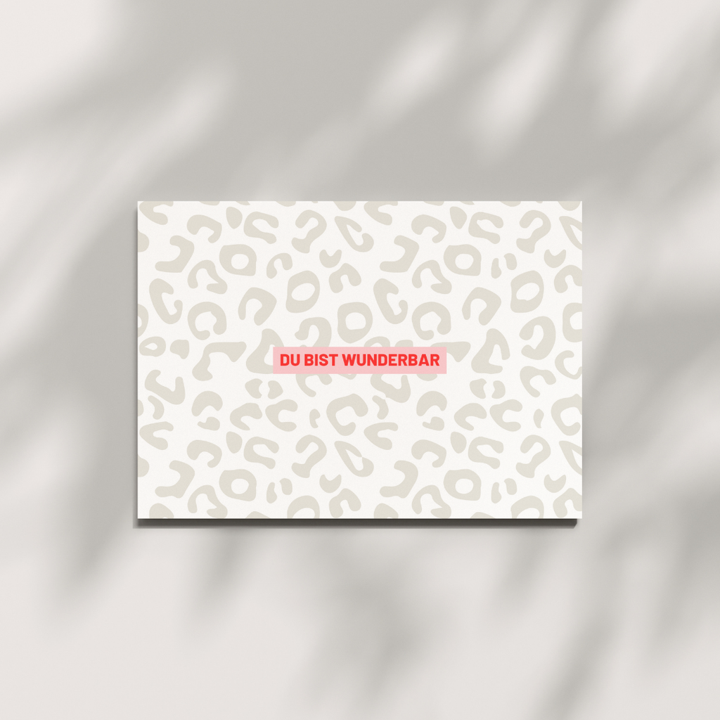 Postkarte - DU BIST WUNDERBAR