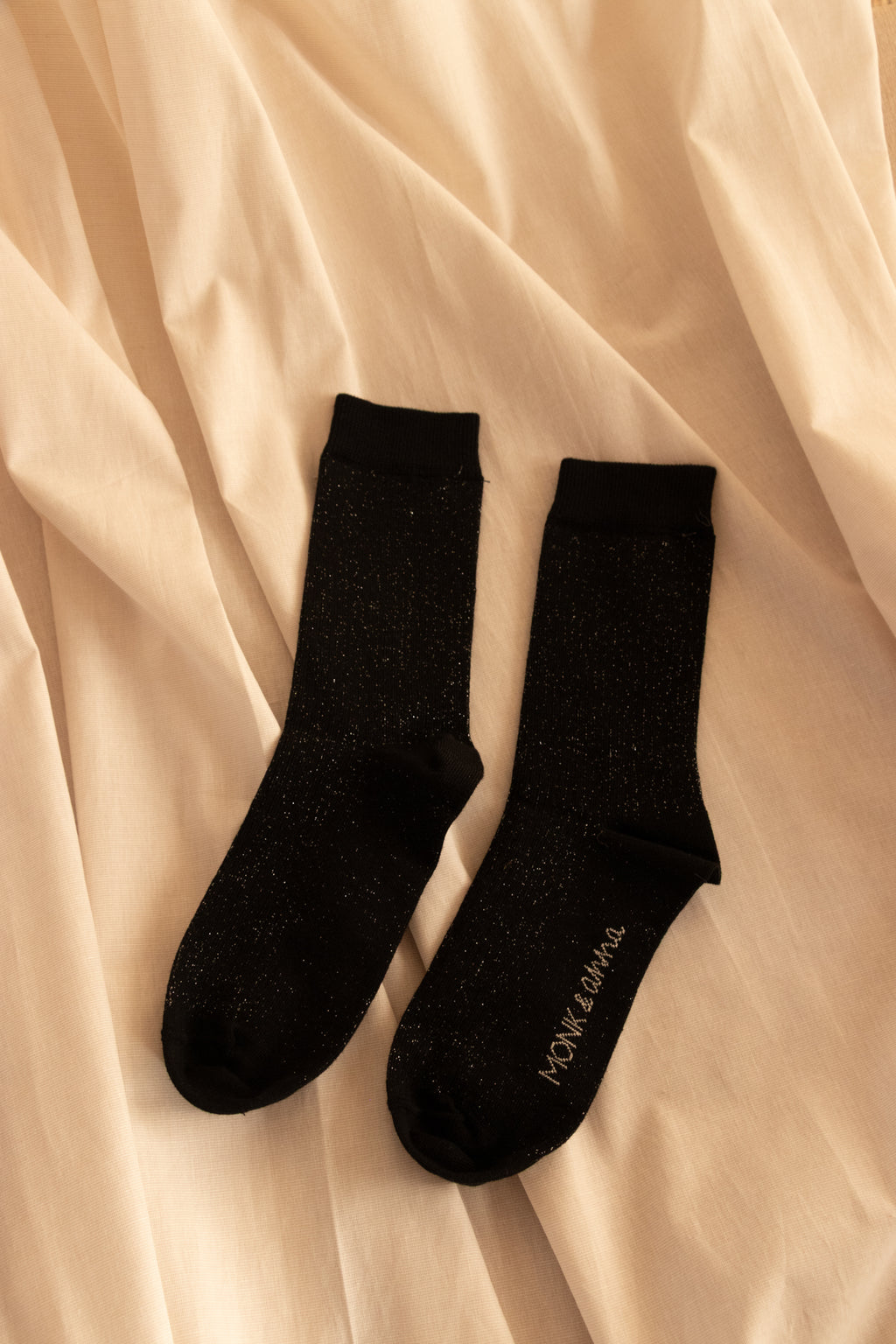 Glitter socks black