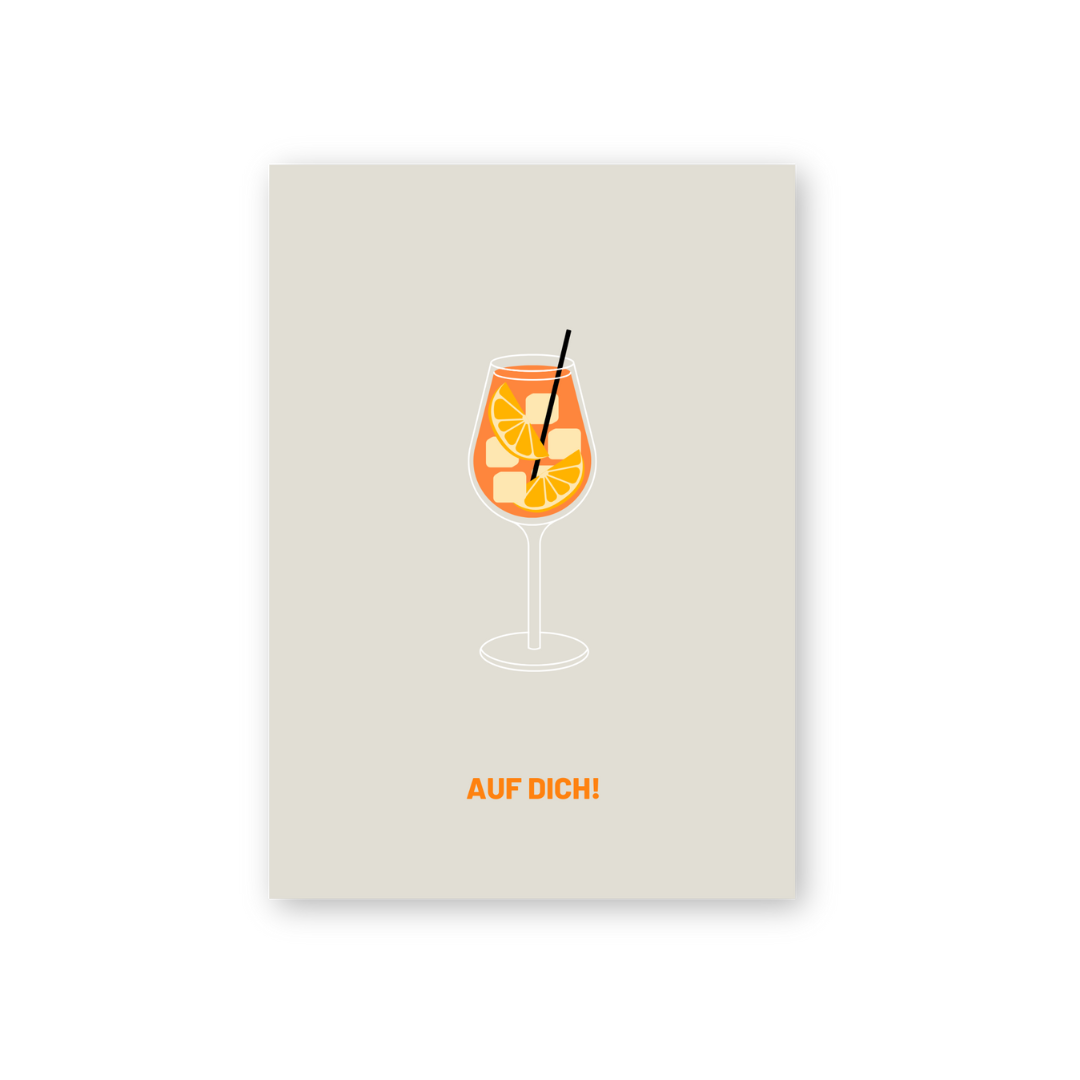Postkarte - AUF DICH!