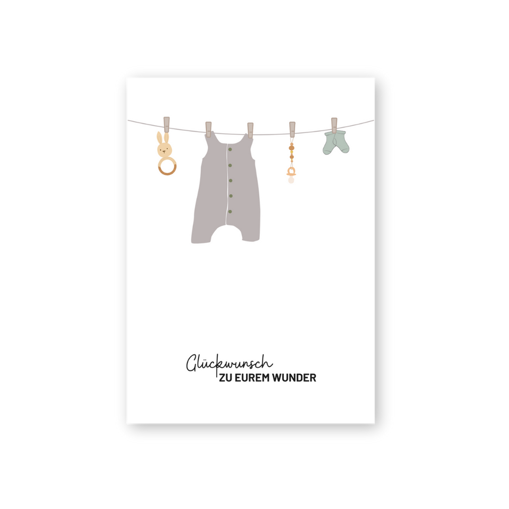 Postkarte - Glückwunsch zu eurem kleinen Wunder
