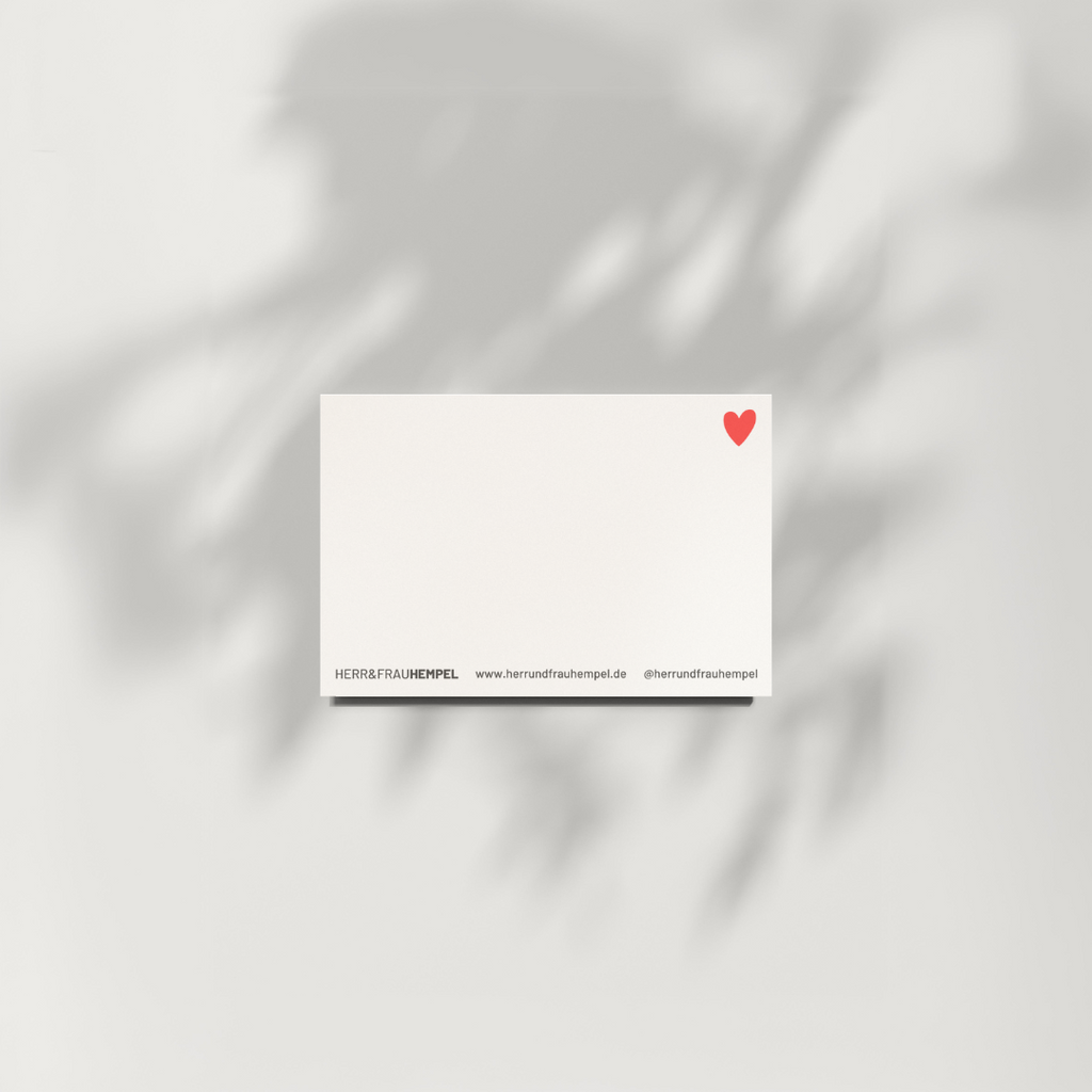 Mini-Postkarte - LIEBE rosa-rot