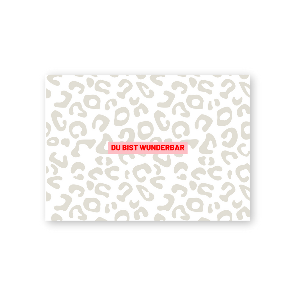 Postkarte - DU BIST WUNDERBAR
