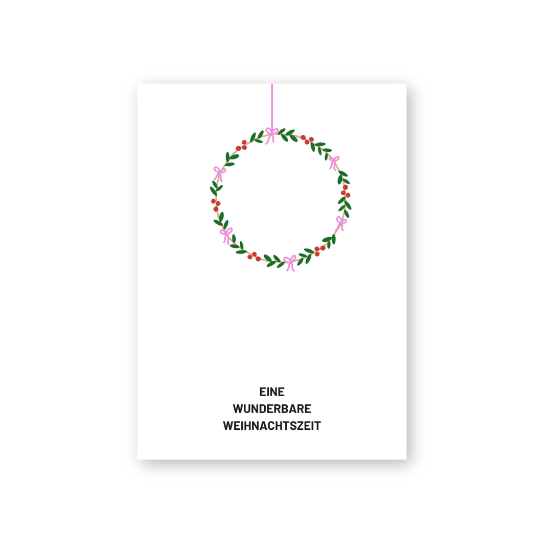 Postkarte - wunderbare Weihnachten