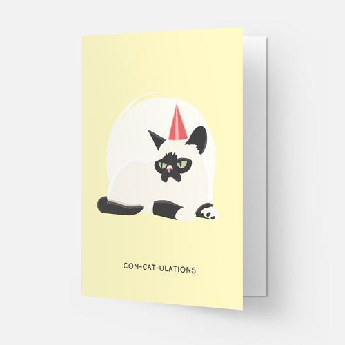 Con-cat-ulations - Greeting Card