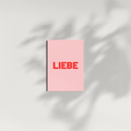 Mini-Postkarte - LIEBE rosa-rot