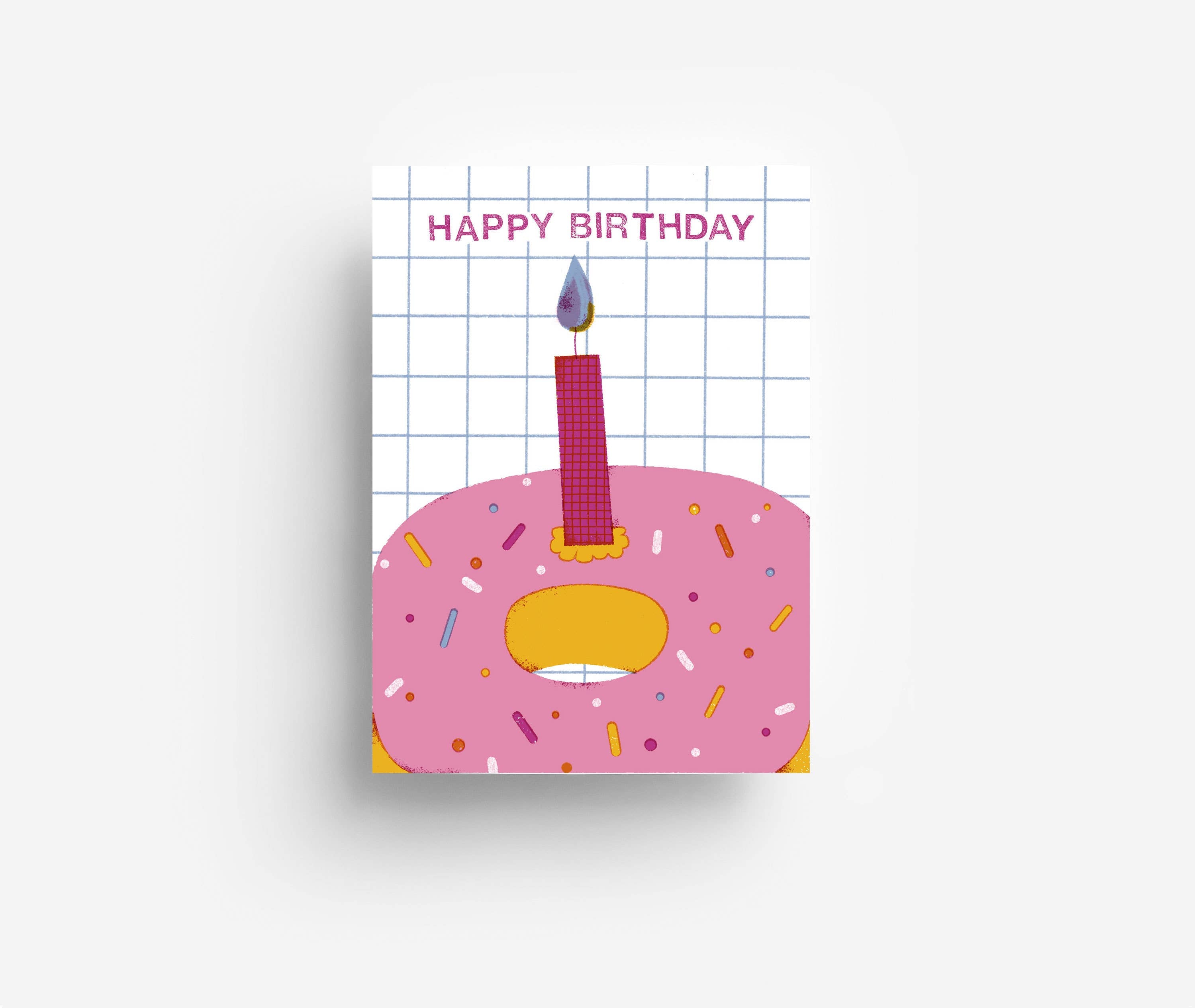 Geburtstags-Donut-Postkarte DIN A6