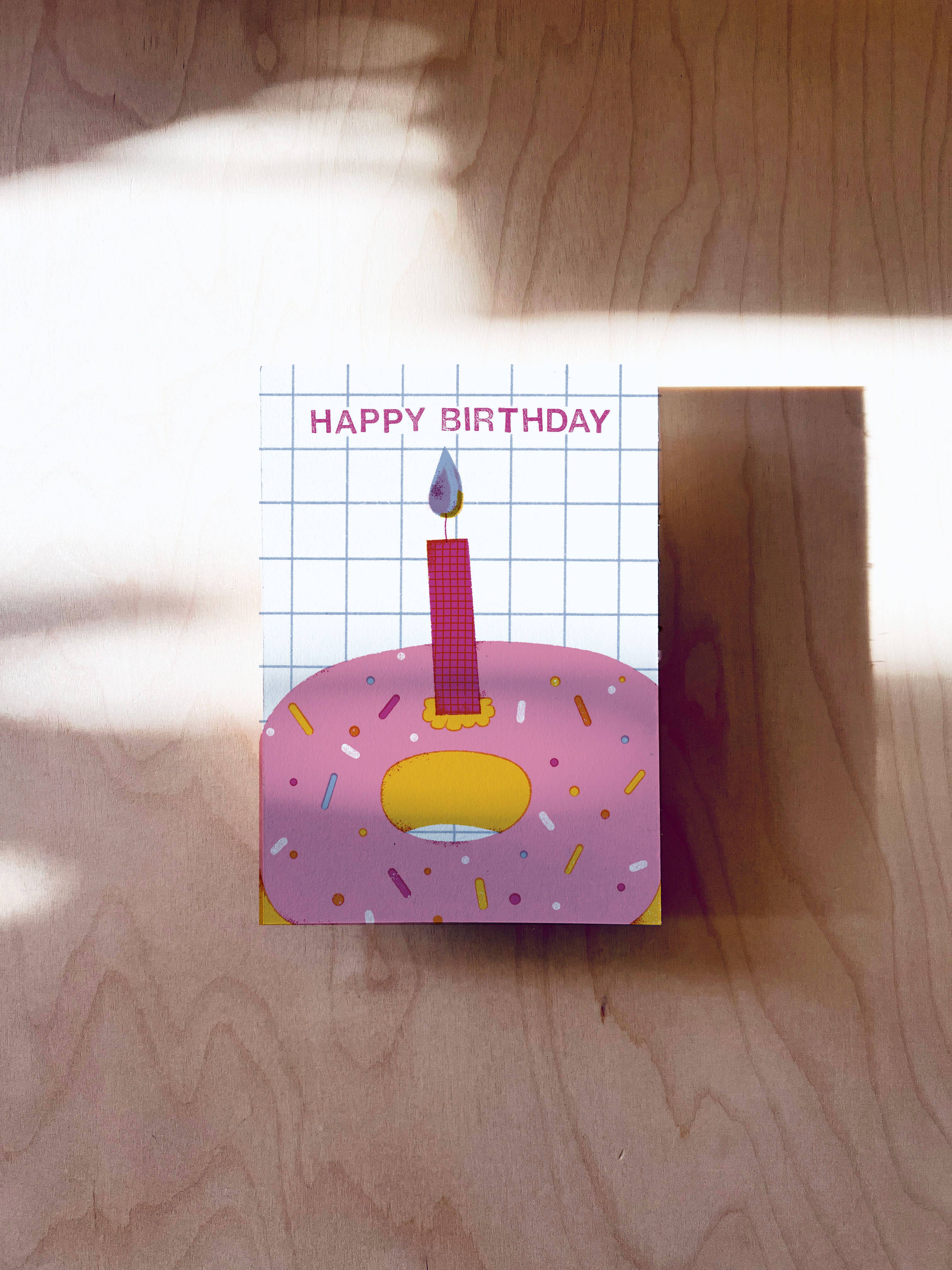 Geburtstags-Donut-Postkarte DIN A6