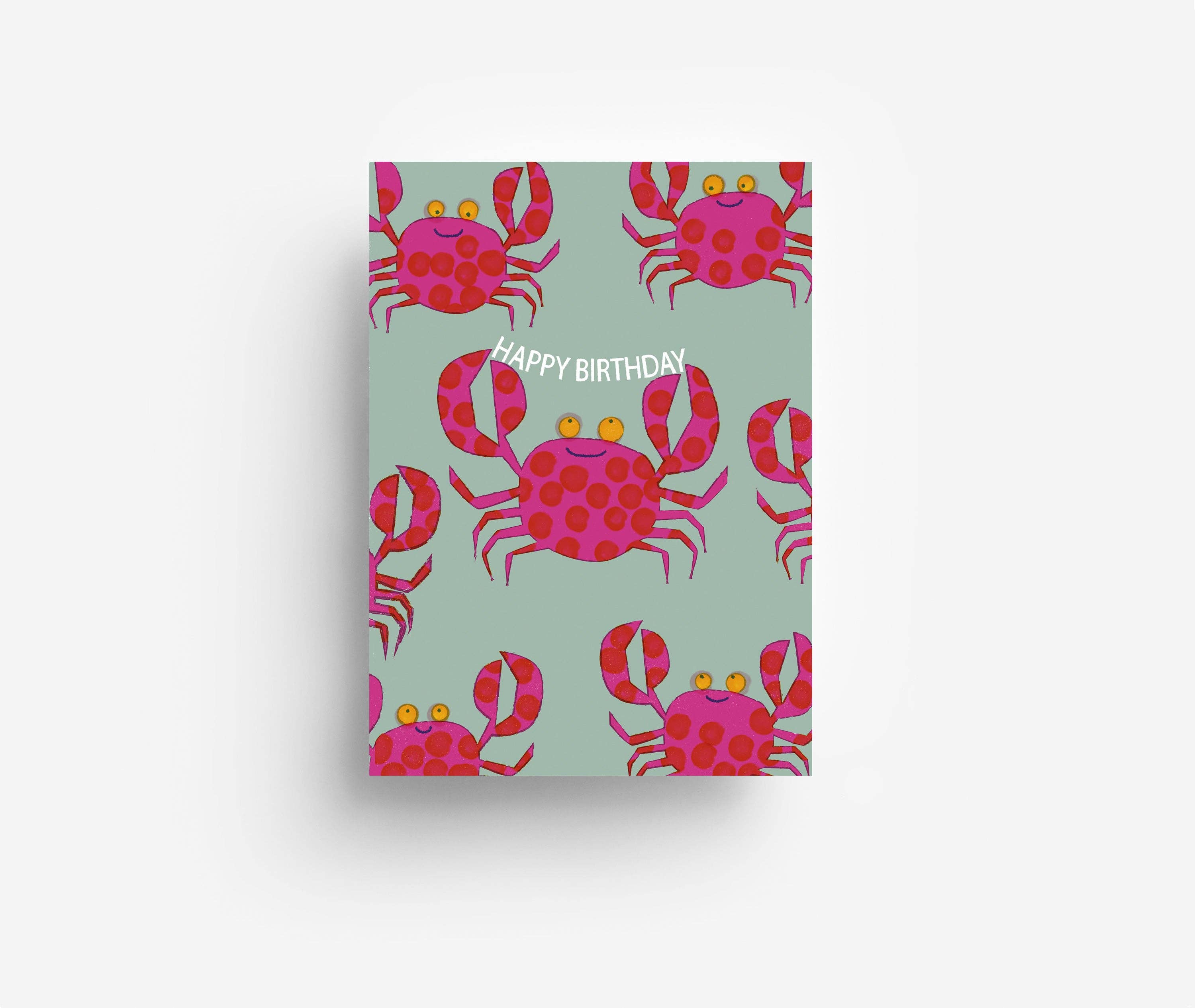Geburtstags-Krabben-Postkarte DIN A6