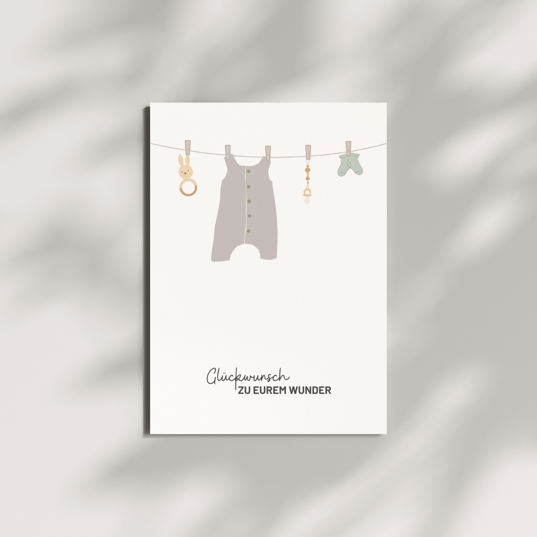 Postkarte - Glückwunsch zu eurem kleinen Wunder